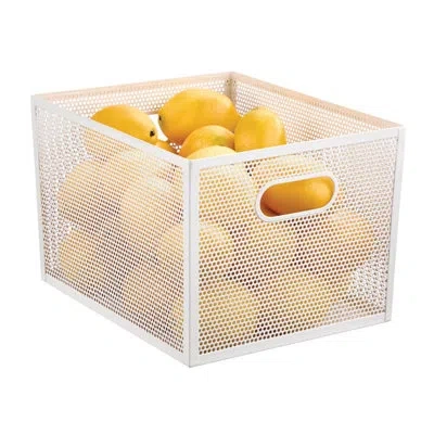 Idesign 12x10x8 Perforated Bin In Matte White