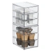 Idesign 3-drawer Stackable Organizer - Pull-out Sliding Storage Drawers For Kitchen Or Pantry - Clear In Clear