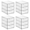 Idesign 3-drawer Stackable Organizer - Pull-out Sliding Storage Drawers For Kitchen Or Pantry - Clear In Clear