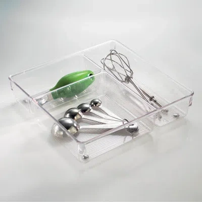 Idesign 3-section Plastic Drawer Organizer - Storage And Organization For Kitchen, Bathroom, And Desk Drawer