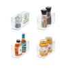 Idesign 4-piece Recycled Plastic Small Stackable Kitchen Organizer Bin 10", Clear In Transparent