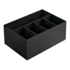 Idesign 5-section Divided Vanity Organizer For Cosmetic Storage - Black In Black