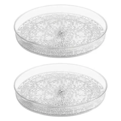 Idesign 9-inch Plastic Lazy Susan Organizer For Bathroom In Transparent