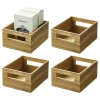 Idesign Acacia Wood Pantry Storage Bin With Handles