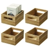 Idesign Acacia Wood Pantry Storage Bin With Handles In Neutral