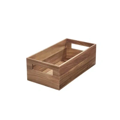 Idesign Acacia Wood Pantry Storage Bin With Handles  – Natural In Brown