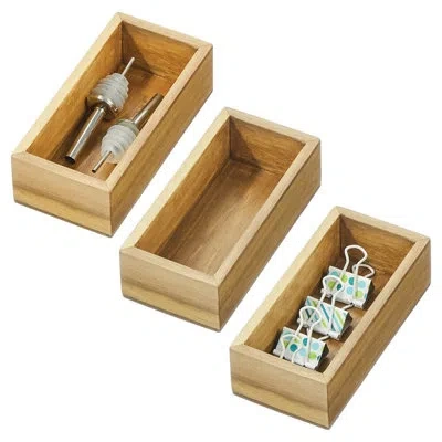 Idesign Acacia Wood Small Kitchen Drawer Organizer - Wood Drawer Organizers For Kitchen, Bathroom, Or Home O In Natural