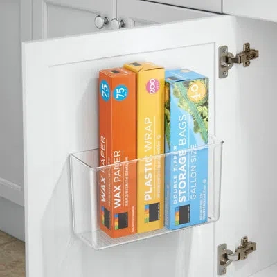Idesign Adhesive Organizer Bin For Kitchen - Set Of 4 - Clear