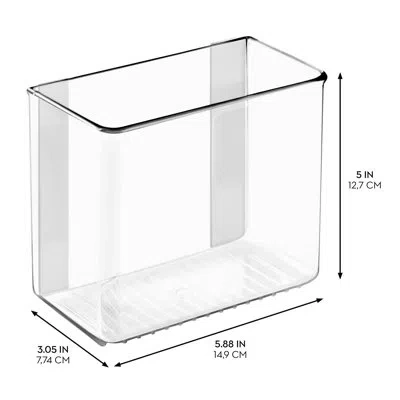 Idesign Adhesive Organizer Bin For Kitchen - Set Of 4 - Clear