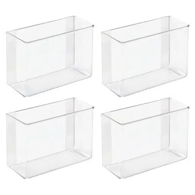 Idesign Adhesive Organizer Bin For Kitchen - Set Of 4 - Clear