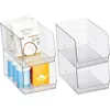 Idesign Clear Plastic Stackable Open Front Storage Bin, Easy Access Organizer For Pantry Or Cabinet, In Multi