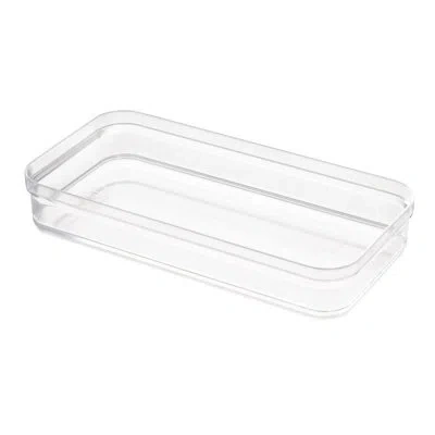 Idesign Crisp Bpa-free Plastic Stackable Drawer Organizer Bin, 6" X 12" X 2", Clear