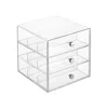 Idesign Divided 3-drawer Stackable Organizer For Glasses In White