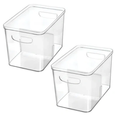 Idesign Divided Pantry Organizer Bin In Transparent