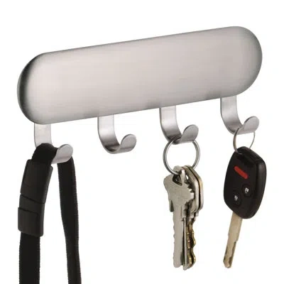 Idesign Forma 5.5" X 2.25" X 1" Key Hook In Brushed Steel