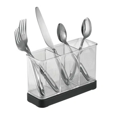 Idesign Forma Flatware Organizer In Clear,matte Black