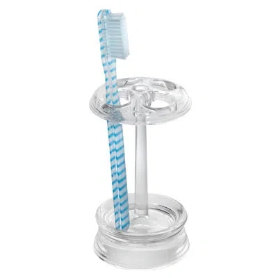Idesign Franklin Stand Toothbrush Holder In Clear And Brushed
