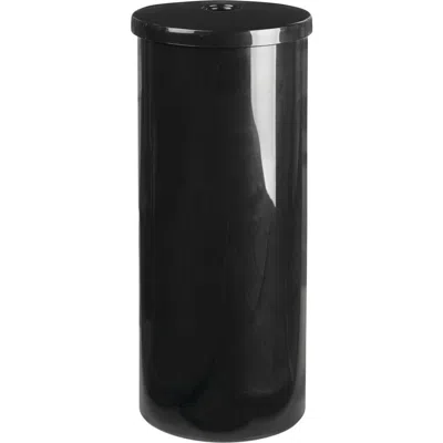 Idesign Freestanding Toilet Paper Canister With Lid For 3 Extra Rolls, Black, Made