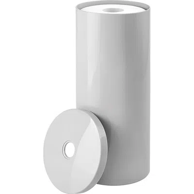 Idesign Freestanding Toilet Paper Canister With Lid For 3 Extra Rolls, Gray, Made