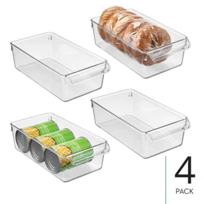 Idesign Fridge Storage Tray With Handle In Transparent