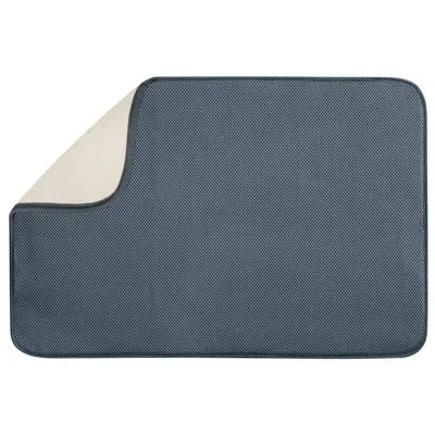 Idesign Idry Indoor Only Kitchen Mat In Pewter,ivory