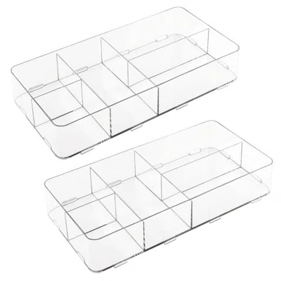 Idesign Interlocking 5-section Plastic Drawer Organizer