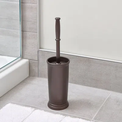 Idesign Kent 16in. H Free Standing Toilet Brush And Holder In Bronze