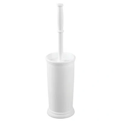 Idesign Kent Plastic Toilet Bowl Brush Set, Slim Compact  4.25" X 4.25" X 16", White