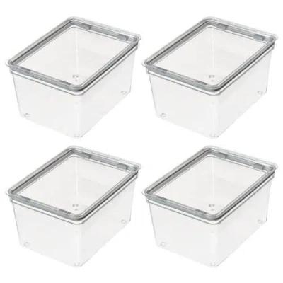Idesign Large Food Storage Bin With Airtight Lid In White