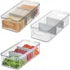 Idesign Large Fridge Organizer Bin With Removable Divider And Lid