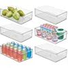 Idesign Large Stackable Fridge Bin With Handle In Transparent