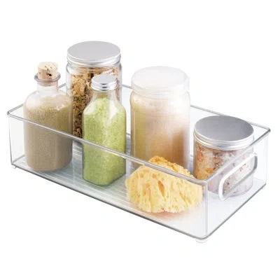 Idesign Linus Bpa-free Plastic Stackable Deep Organizer Bin With Handles - 14.6" X 8" X 4", Clear In Clear;clear