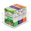 Idesign Linus Recycled Plastic Stackable Kitchen Storage Bin With Integrated Handles, Clear In Clear