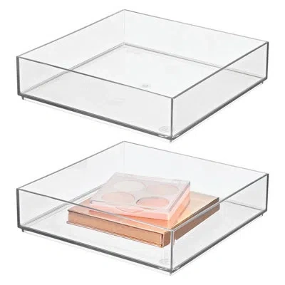 Idesign Makeup Drawer Organizer Tray - Vanity Organizer Or Desk Organizer For Cosmetics, Jewelry, Stationery In Transparent