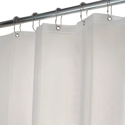 Idesign Metal Solid Single Shower Curtain In Gray