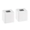 Idesign Metal Square Modern Tissue Box Cover Holder For Bathroom - 2 Ct