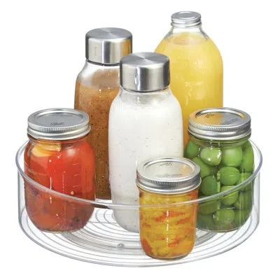 Idesign Plastic 11.5-inch Round Lazy Susan Organizer – Clear