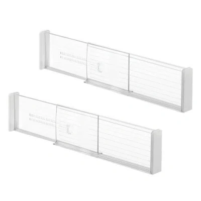 Idesign Plastic Adjustable Deep Drawer Dividers In Transparent