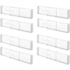 Idesign Plastic Adjustable Deep Drawer Dividers In Transparent