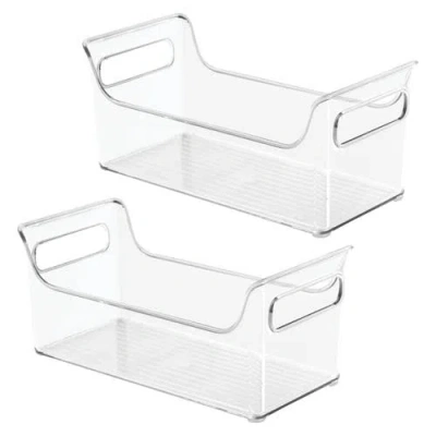 Idesign Plastic Condiment Organizer With Handles, Set Of 2, Clear, Made In Transparent
