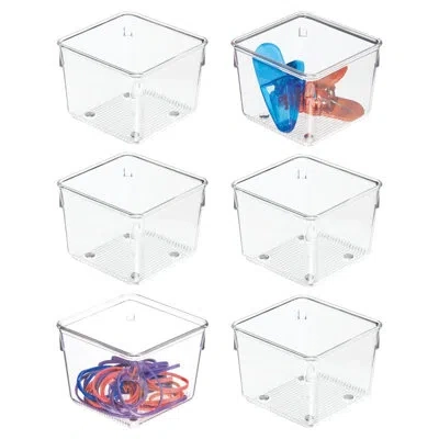 Idesign Plastic Drawer Organizer Bins - Storage For Kitchen, Bathroom, And Desk Drawers In Clear