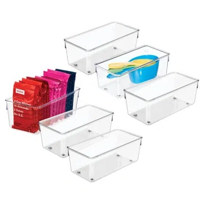 Idesign Plastic Drawer Organizer Bins - Storage For Kitchen, Bathroom, And Desk Drawers In Clear