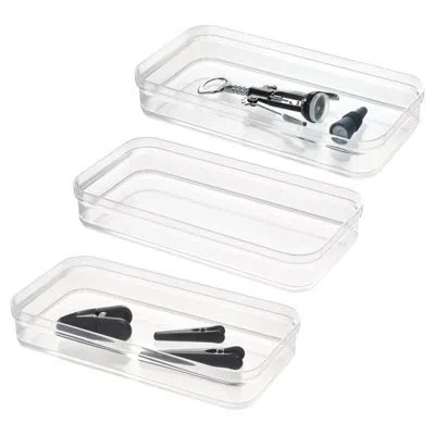 Idesign Plastic Drawer Organizer Bins - Storage For Kitchen, Bathroom, And Desk Drawers In Clear
