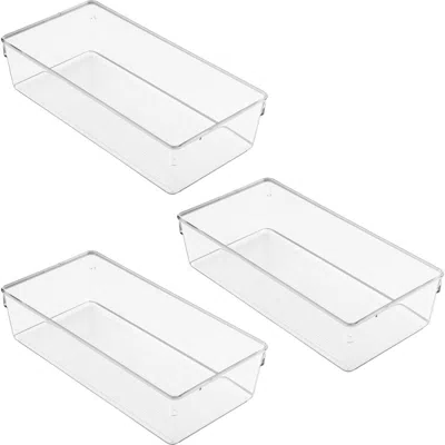 Idesign Plastic Dresser Drawer Organizer For Bedroom In Transparent