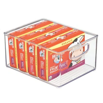 Idesign Plastic Extra-large Freezer And Fridge Organization Bin With Easy To Grip Integrated Handles, The Li In Clear
