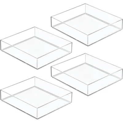 Idesign Plastic Makeup Drawer Organizer Tray In Transparent