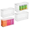 Idesign Plastic Stackable Hinged-lid Pantry Or Kitchen Storage Box In Transparent