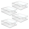 Idesign Plastic Stackable Pantry Bin With Handles - Set Of 4 - Clear In Clear