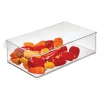 Idesign Plastic Wide Fridge Bin Tray With Front Handle - Clear In Clear