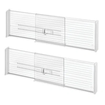 Idesign Recycled Plastic Adjustable Drawer Dividers In Transparent